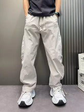 Threebooy Solid Color Baggy Straight Cargo Pants for Men Spring Summer New in Emo Techwear Fashion Cheap High Quality Casual Trousers Man
