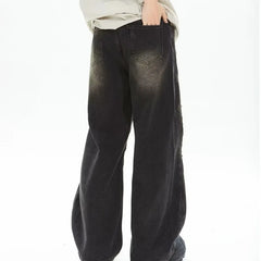 Threebooy Clothes Y2K Vintage Black Baggy Striped Ripped Jeans Pants For Men Streetwear Straight Gothic Long Trousers
