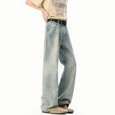 Threebooy Straight Leg Floor Length Classic Jeans Wholesale Trending Comfort Fit Vintage Denim Pants for Men Stylish Durable Trousers