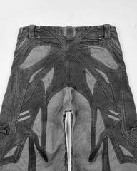 Threebooy Black Ripped Y2k Baggy Jeans Harajuku Hip Hop High Waist Denim Pants New Gothic Retro Jeans for Men Wide Leg Streetwear