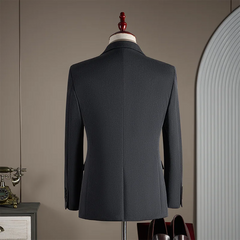 Threebooy High-quality, fashionable, stylish, versatile and trendy business casual one-button suit set, three-piece set, groom's dress sui