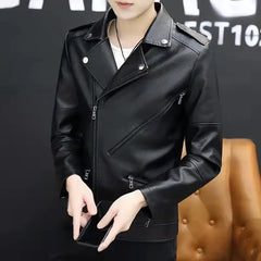 Threebooy Men's Suit Jackets New In Coat Casual Spring Clothes Fashion Male Leather Blazer Original Trendy Fashionable Elegant Loose