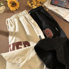 Threebooy American Basketball Shorts Men's Summer Thin Casual Sports Five-point Pants Heavy Trendy Loose High Street Trousers Aesthetic