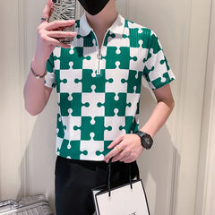 Threebooy Clothing Casual Short-sleeved Summer Polo Shirts for Men/Male Slim Fit Printing Business Polo Shirts M-3XL
