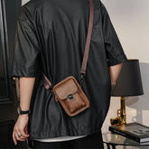 Threebooy Vintage Mini Men's Crossbody Bag Fashion Shoulder Bag Men Mobile Phone Bag Casual Handbags Small Crossbody Shoulder Bag For Men