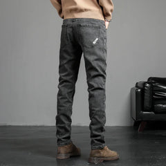 Threebooy Men's Fashion Vintage Jeans Autumn New Slim Distressed Personalized Pants Male Brand Clothing Denim Trousers Streetwear