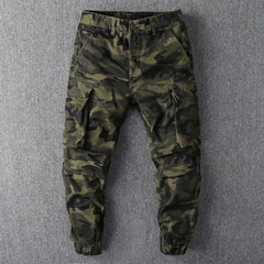 Threebooy Mens Fashion Sports Hiking Cargo Pants Camouflage Overalls Joggers Sweatpants Casual Tapered Track Pants Men's Loose Trousers