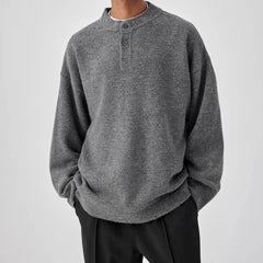 Threebooy Casual Sweater Men's Autumn/Winter New Knitted Sweater Knitted Top