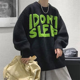 Threebooy Sweater Men's Lazy Style Pullover Thread Jacket Trendy Brand Loose Base Knit Sweater Jacket