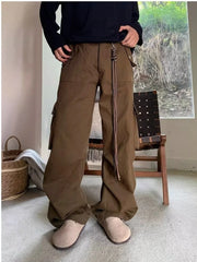 Threebooy Wide Cargo Pants Men Baggy Oversize Cargo Trousers Male Oversize Loose Casual Streetwear Hip Hop Pocket Spring
