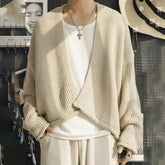 Threebooy Shawl Outerwear Sweater Casual Campus Knit Sweater Genderless Autumn Fashion Solid Color Elegant Cardigan Long-Sleeve Top Unisex