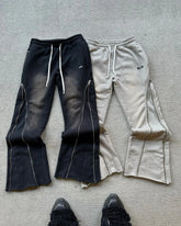 Threebooy Y2K Baggy pants vintage high quality zipper spliced striped casual pants hip hop streetwear Harajuku men women wide leg pants