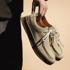 Threebooy Fashion Men's Classic Retro Casual Shoes Lace-up Mens Comfortable Driving Flats Men Outdoor 