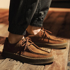 Threebooy Fashion Men's Classic Retro Casual Shoes Lace-up Mens Comfortable Driving Flats Men Outdoor 
