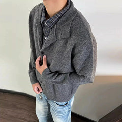 Threebooy American Vintage Cardigan Coats Light Luxury Knitted Lapel Long Sleeve Men Sweater Jacket Leisure Premium Quality Knitwear M-3XL