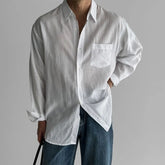 Threebooy Korean Summer Men Knitted Shirts Streetwear Fashion Male Clothes New Contrast Color Slim Fit Short Sleeve Business Casual Tops