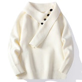 Threebooy 2025 New Autumn Fashion Knit Pullovers Men Solid Color V-Neck Casual Knitted Sweater Mens Loose Streetwear Pullover Sweaters Man