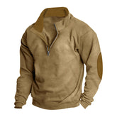 Threebooy Spring Autumn Men's Sweatshirts Outdoor Long Sleeve Stand Collar Hoodies Patchwork Casual Pullover Sweatshit Streetwear Men