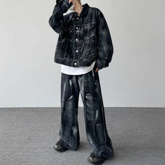 Threebooy Men's Prestige Tie Dye Denim 2-Piece Set