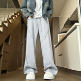 Threebooy Black Casual Pants Men Fashion Oversized Wide Leg Pants Men Sweatpants Streetwear Loose Straight Joggers Pants Mens Trousers