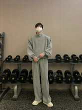 Threebooy High-end Casual Sports Suit Men's Loose Design Cardigan Jacket Wide-leg Pants Trendy Two-piece Set Men Women Tracksuits