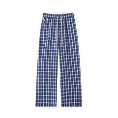 Threebooy Summer Casual Pants Men Oversized Retro Plaid Pants Men Streetwear Hip-hop Loose Wide Leg Pants Mens Trousers Large Size 5XL