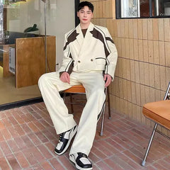 Threebooy Men's Ivory Casual 2-Piece Set