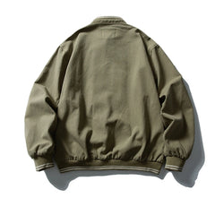 Threebooy Vintage Embroidery Cargo Jacket Mens Streetwear Punk Y2k Casual Coats Oversized Harajuku Loose Hip Hop Zip Up Jackets Male