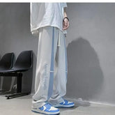 Threebooy Polyester Male Trousers Cropped Straight Men's Casual Pants Big Size High Quality Clothes Xxxl Sale Cheap Regular Fit Classic