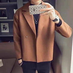 Threebooy Casual Male Coats Short Cheap Sale Deals Clothing Fashion Korean Reviews Many Trendy Stylish Men's Wool & Blends Jackets