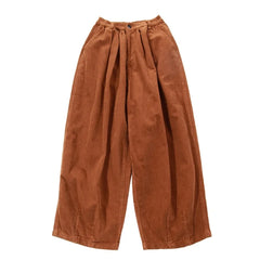 Threebooy Men Pants Casual Retro Harajuku Ins Fashion Trousers New High Street Baggy Wide-leg Pants All-match Corduroy Unisex Pantalones