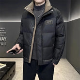 Threebooy Fashion Winter Men's Casual Hooded Duck Down Jackets Loose Windproof Warm Puffer Coats Streetwear Down-Filled Clothes