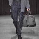 Threebooy Straight Striped Loose Pants Trousers Fashionable Tweed Business Casual Men Autumn Winter