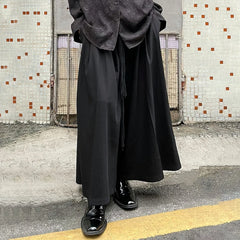 Threebooy Streetwear For Men Women New Fashion Elegant Dark Style Unisex Wide Leg Pants Men'S Fashion Retro Dark Loose Casual Pants