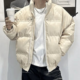Threebooy High street cotton jacket men winter thick and loose versatile stand up collar cotton jacket jacket