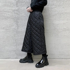 Threebooy Mens Pants Dark Diamond Pattern Casual Pants Autumn Winter Japanese Youth All-Match Straight Wide-Leg Pants Men'S Clothing