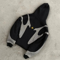 Threebooy Retro Hoodie Harajuku Hip Hop Street Clothing Gothic Large Patch Hoodie High Quality Clothing for Men and Women New Sportswear