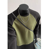 Threebooy Mens Long Sleeve T Shirts Casual Round Neck Cotton Moisture Wicking Tees Tanks Patchwork Undershirts Loose Fit Tshirts for Men