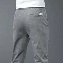 Threebooy Streetwear Fashion Men Baggy Jeans Korean Solid Straight Pants Spring Autumn Elastic Band Pockets Casual Male Clothes Trousers