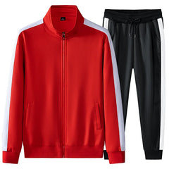 Threebooy New Men's Youth Spring Autumn Zip Up Jacket Tracksuit 2Pcs Sets Casual Loose Korean Fashion Sportswear Streetwear Outfits Trendy