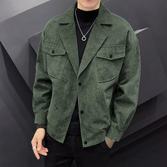 Threebooy High Quality For Men Corduroy Casual Jacket/Male Slim Fit Fahion Slim Fit Coat Plus Size S-4XL