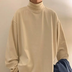 Mock Hoodies Men Thicker Keep Warm Basics Solid Baggy Fashionable 3 Colors Harajuku Tops Stylish Couples Blusas Hombre New