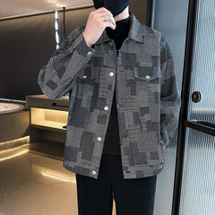 Threebooy Men's High Quality Plaid Casual Jackets/Male Slim Fit Business Fashion Coats Plus Size 3XL-M