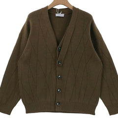 Threebooy Autumn Men's Luxury Knitted Solid Color Buttons Cardigan Sweater Long Sleeve Casual Streetwear Loose Stylish Leisure Coat