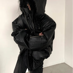 Threebooy Men's Cotton Coat Hoodie Design Thick Autumn Winter Darkwear Long Sleeve With Hat Male Tops Streetwear