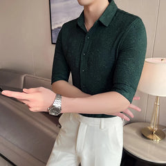Threebooy Clothing Men's Summer High Quality Short Sleeve Shirts/Male British Business Shirt Camisa Plus size S-4XL