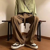 Threebooy Ice Silk Men's Summer Casual Thin Versatile Straight Sports Pants Trendy Trousers