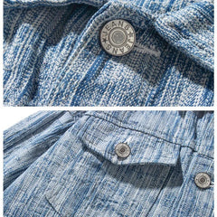 Threebooy Spring Men Lapel Denim Coat Jacquard patter Fashion Washed denim jacket Motorcycle Jeans Jacket Hommes loose Cotton Casual Coats