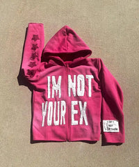 Threebooy Retro Harajuku Letter Pattern Patchwork Sweatshirt Hoodie Casual Punk Star Pattern Zip Up Hoodie Long Sleeve Zipper Cardigan Top