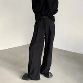 Threebooy Men Trousers Ice Silk Light Casual Pants Autumn Versatile Simple Comfortable Street Straight Pants Men'S Clothing (No Belt)